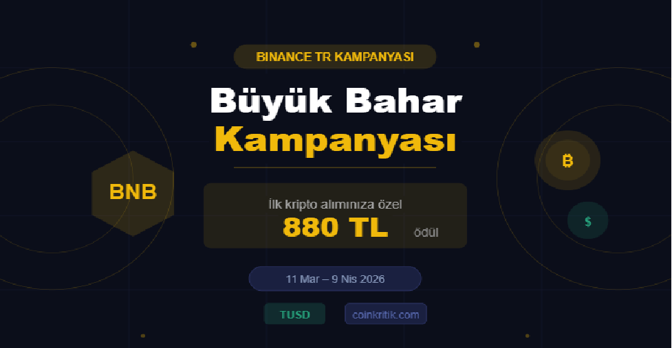 Binance TR Büyük Bahar Kampanyası: İlk Kripto Varlığını Al, 880 TL Kazan